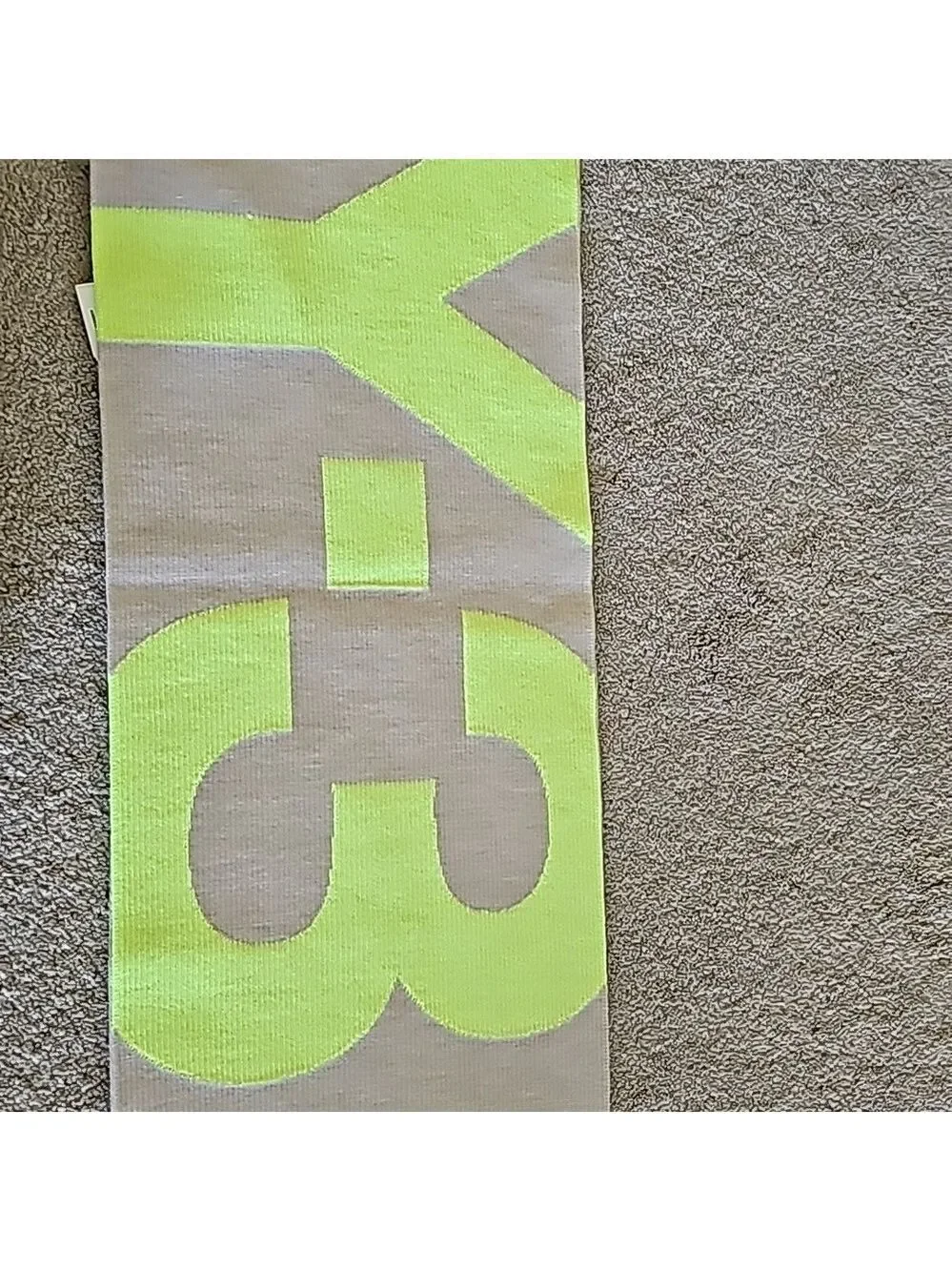 Y-3 Neon Yellow and Beige Unisex Scarf